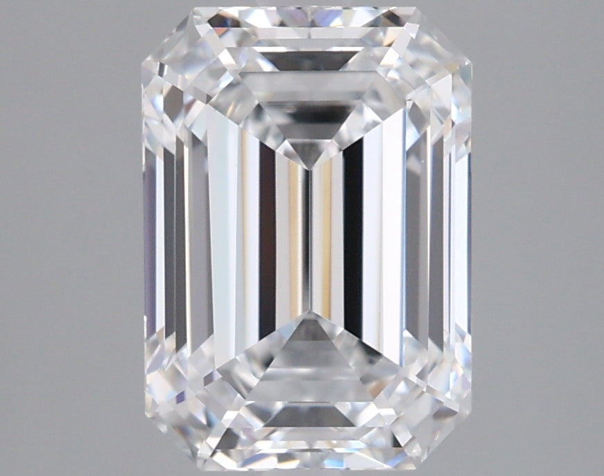 2.55 Carat Emerald Shaped, Ideal Cut, D Color, VVS1 Clarity, IGI Certified Lab Grown Diamond