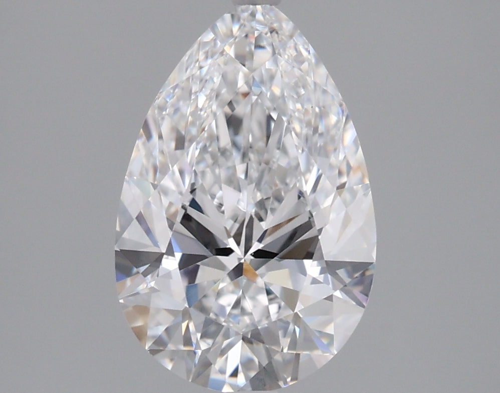 2.04 Carat Pear Shaped, Excellent Cut, D Color, VVS1 Clarity, IGI Certified Lab Grown Diamond