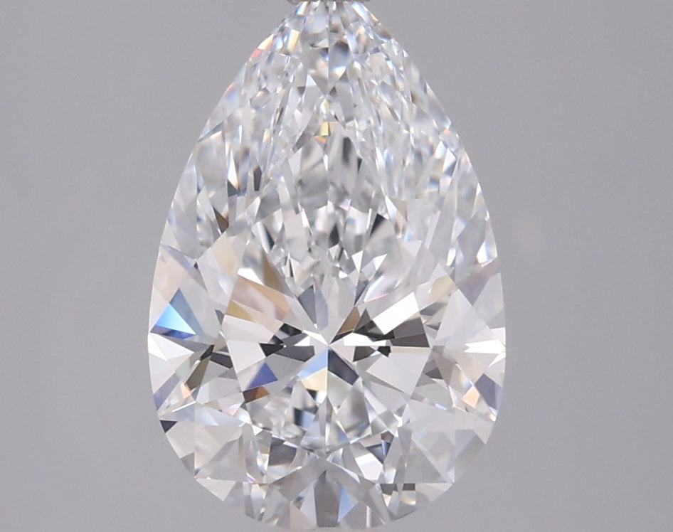 2.05 Carat Pear Shaped, Ideal Cut, D Color, VVS2 Clarity, IGI Certified Lab Grown Diamond