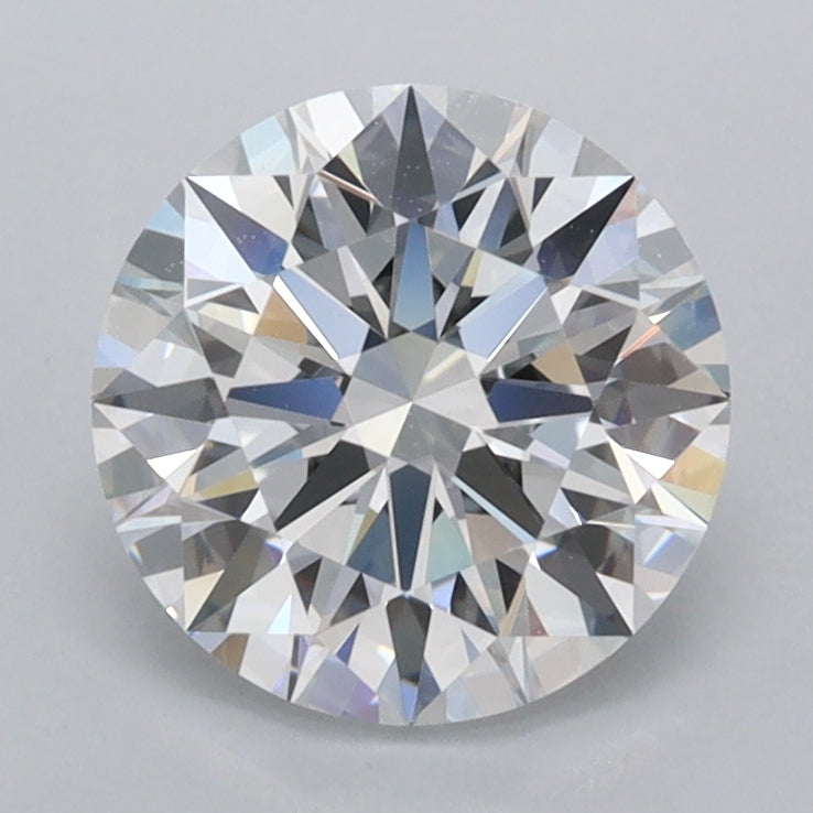 1.85 Carat Round Shaped, Ideal Cut, D Color, FL Clarity, IGI Certified Lab Grown Diamond