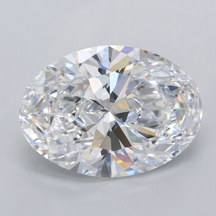 1.95 Carat Oval Shaped, Ideal Cut, D Color, VVS1 Clarity, IGI Certified Lab Grown Diamond