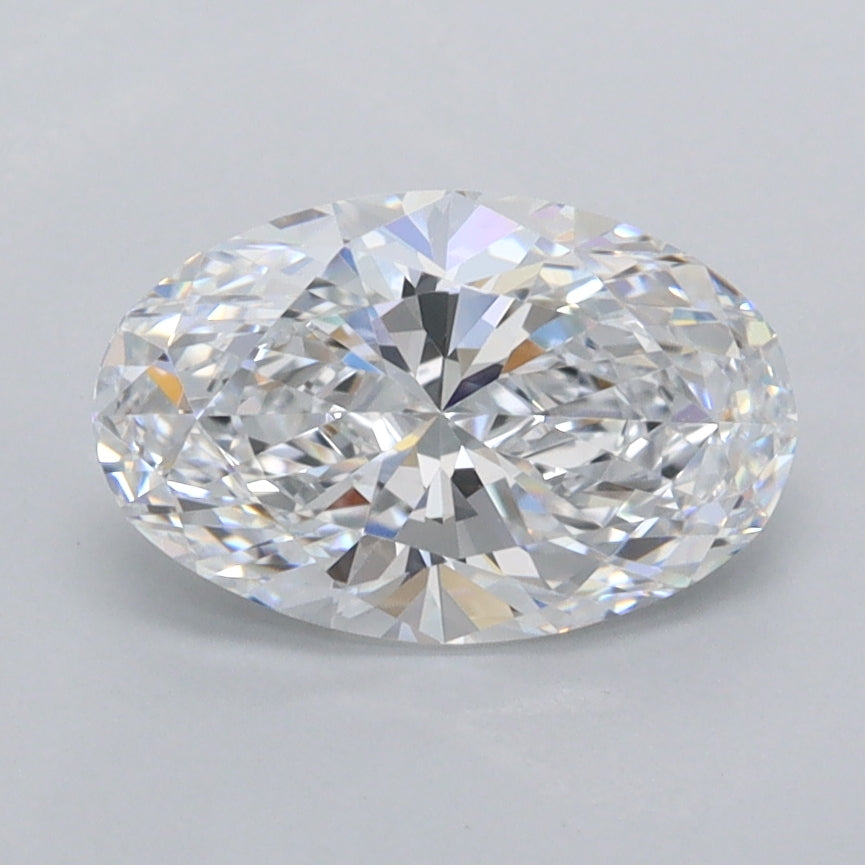 1.50 Carat Oval Shaped, Excellent Cut, D Color, IF Clarity, IGI Certified Lab Grown Diamond