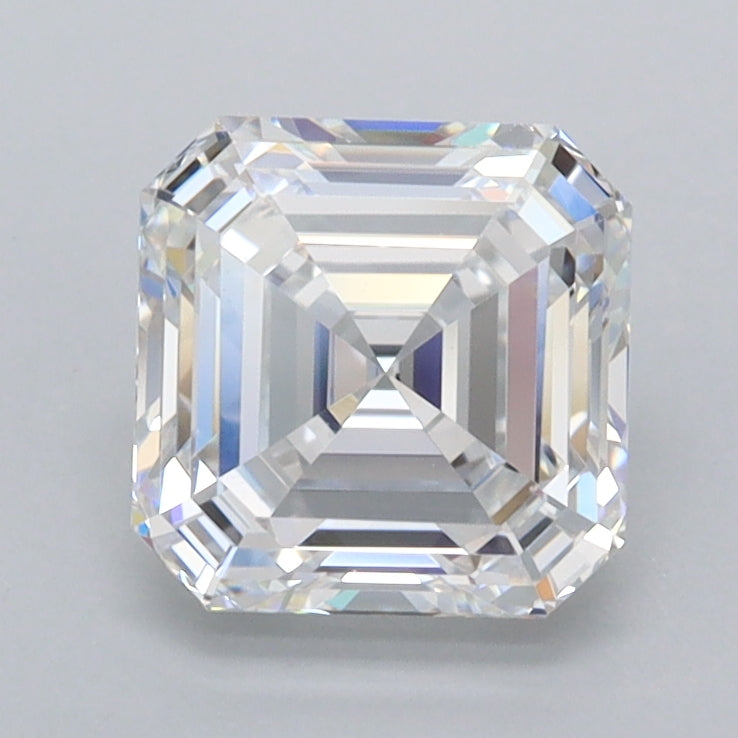 1.70 Carat Asscher Shaped, Ideal Cut, D Color, FL Clarity, IGI Certified Lab Grown Diamond