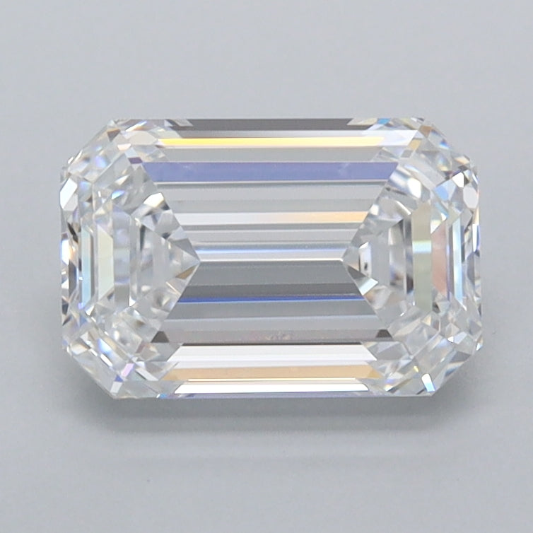 1.55 Carat Emerald Shaped, Ideal Cut, D Color, FL Clarity, IGI Certified Lab Grown Diamond