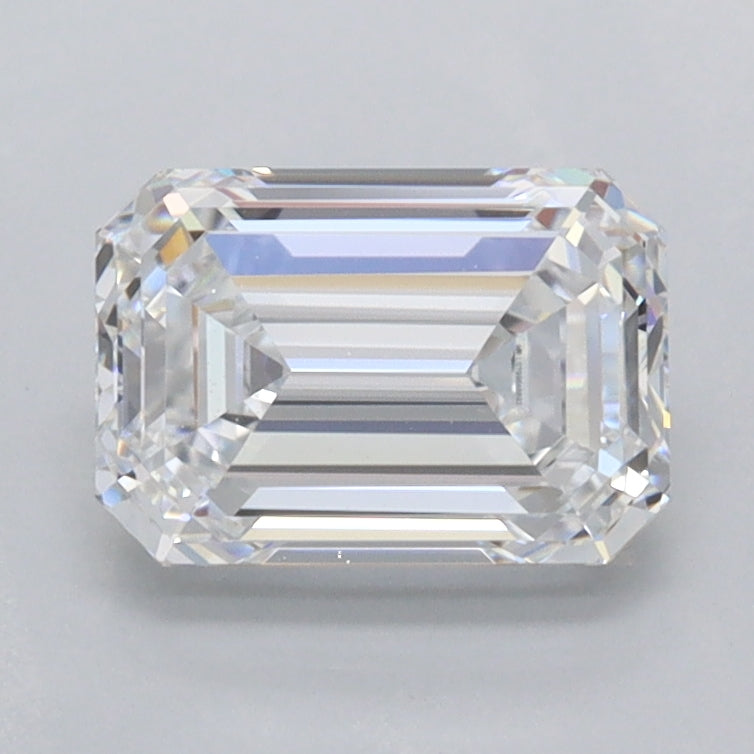 1.59 Carat Emerald Shaped, Ideal Cut, D Color, FL Clarity, IGI Certified Lab Grown Diamond