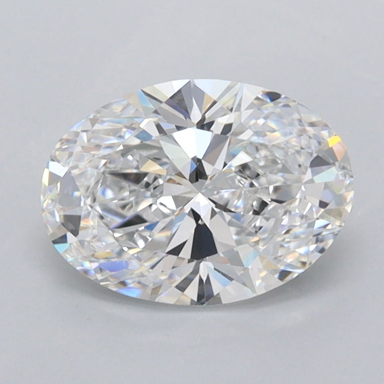 1.26 Carat Oval Shaped, Ideal Cut, D Color, VVS2 Clarity, IGI Certified Lab Grown Diamond