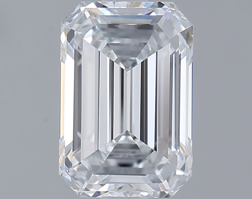 1.45 Carat Emerald Shaped, Ideal Cut, D Color, VVS1 Clarity, IGI Certified Lab Grown Diamond