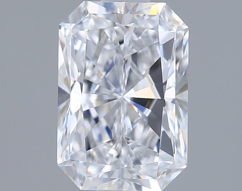 1.12 Carat Radiant Shaped, Excellent Cut, D Color, VVS2 Clarity, IGI Certified Lab Grown Diamond