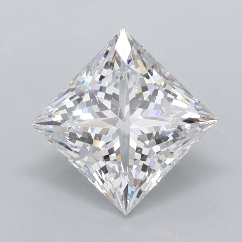 1.32 Carat Princess Shaped, Ideal Cut, D Color, FL Clarity, IGI Certified Lab Grown Diamond