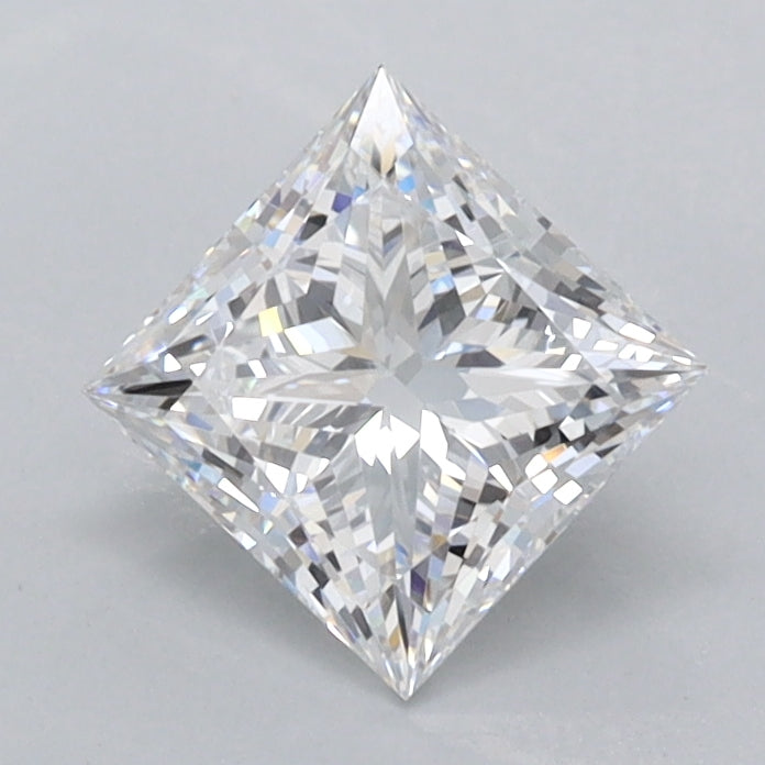 1.02 Carat Princess Shaped, Ideal Cut, D Color, FL Clarity, IGI Certified Lab Grown Diamond