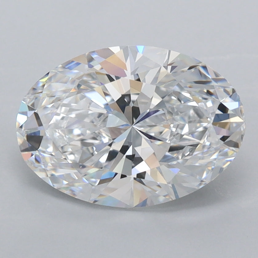 2.07 Carat Oval Shaped, Ideal Cut, D Color, IF Clarity, IGI Certified Lab Grown Diamond