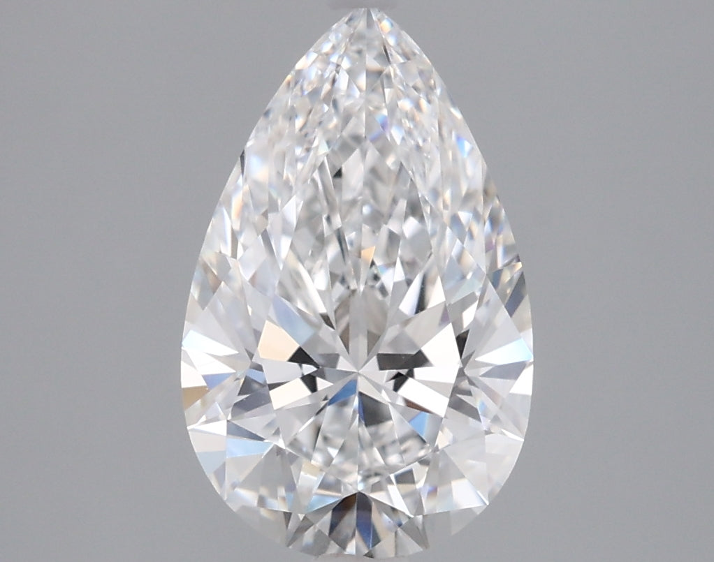 1.87 Carat Pear Shaped, Ideal Cut, D Color, VVS1 Clarity, IGI Certified Lab Grown Diamond