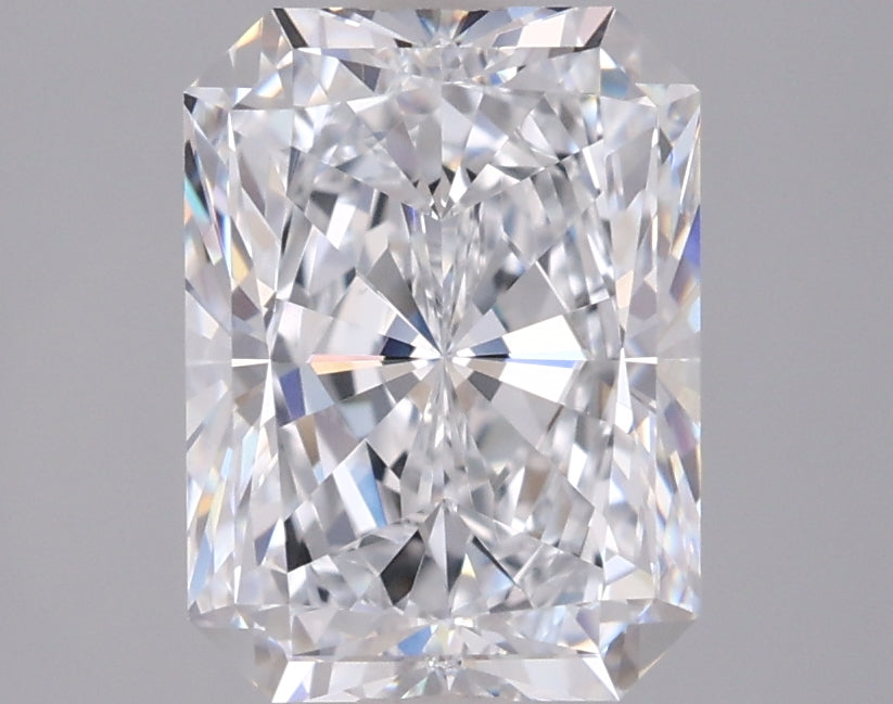 2.47 Carat Radiant Shaped, Ideal Cut, D Color, VVS1 Clarity, IGI Certified Lab Grown Diamond