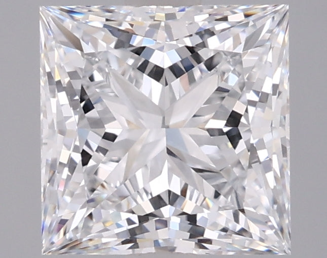 2.02 Carat Princess Shaped, Ideal Cut, D Color, VVS1 Clarity, IGI Certified Lab Grown Diamond