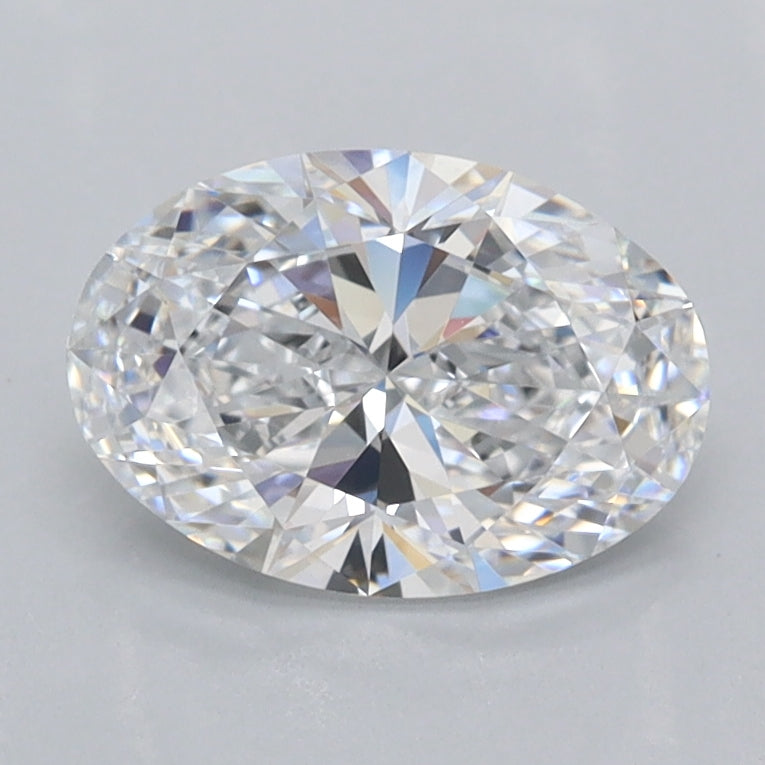 1.24 Carat Oval Shaped, Ideal Cut, D Color, FL Clarity, IGI Certified Lab Grown Diamond
