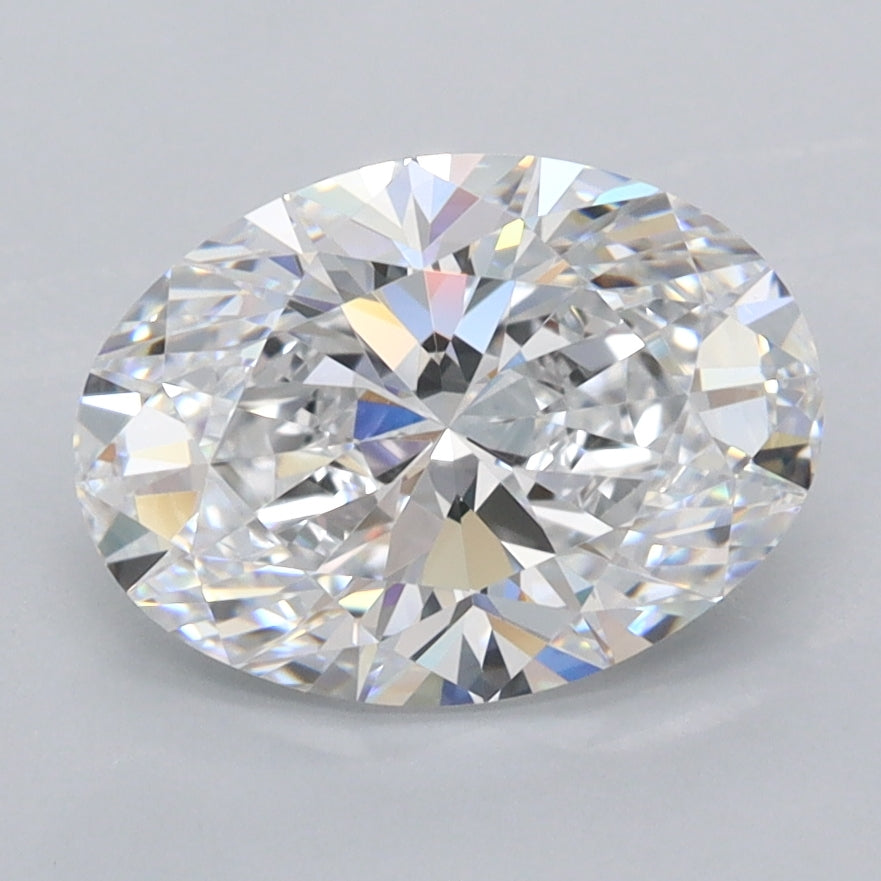 2.26 Carat Oval Shaped, Ideal Cut, D Color, FL Clarity, IGI Certified Lab Grown Diamond