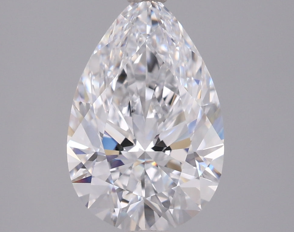 2.01 Carat Pear Shaped, Excellent Cut, D Color, VVS2 Clarity, IGI Certified Lab Grown Diamond
