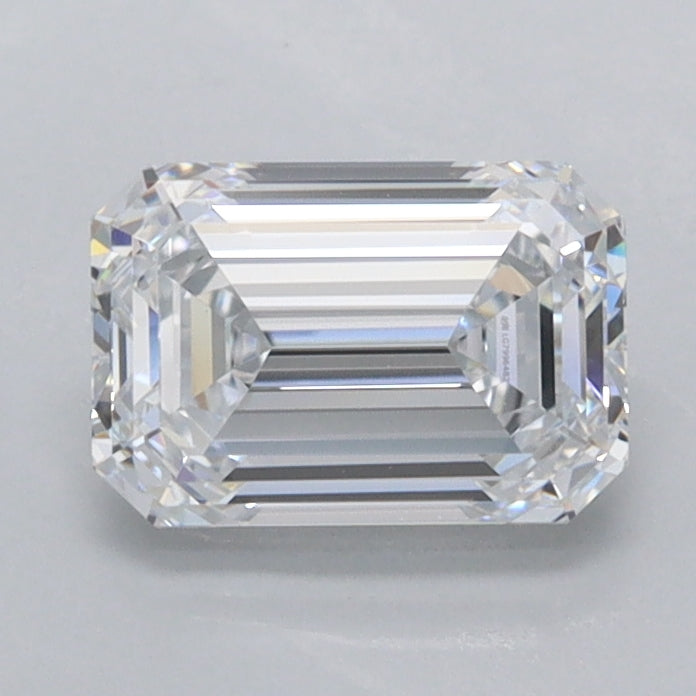 1.24 Carat Emerald Shaped, Ideal Cut, D Color, VVS2 Clarity, IGI Certified Lab Grown Diamond