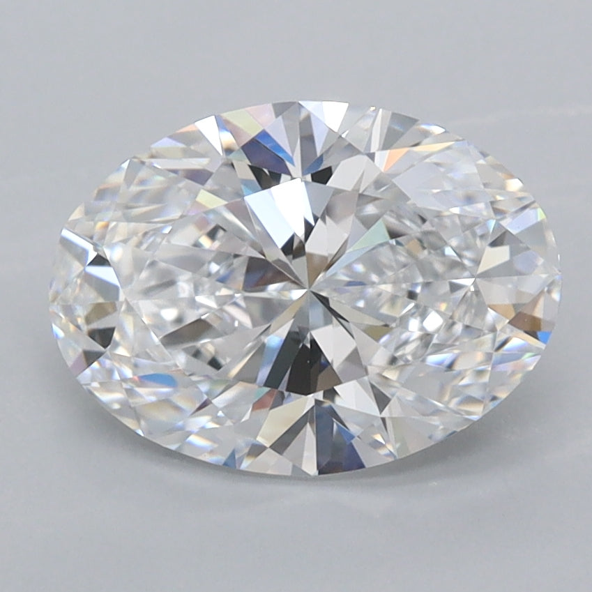2.07 Carat Oval Shaped, Ideal Cut, D Color, IF Clarity, IGI Certified Lab Grown Diamond