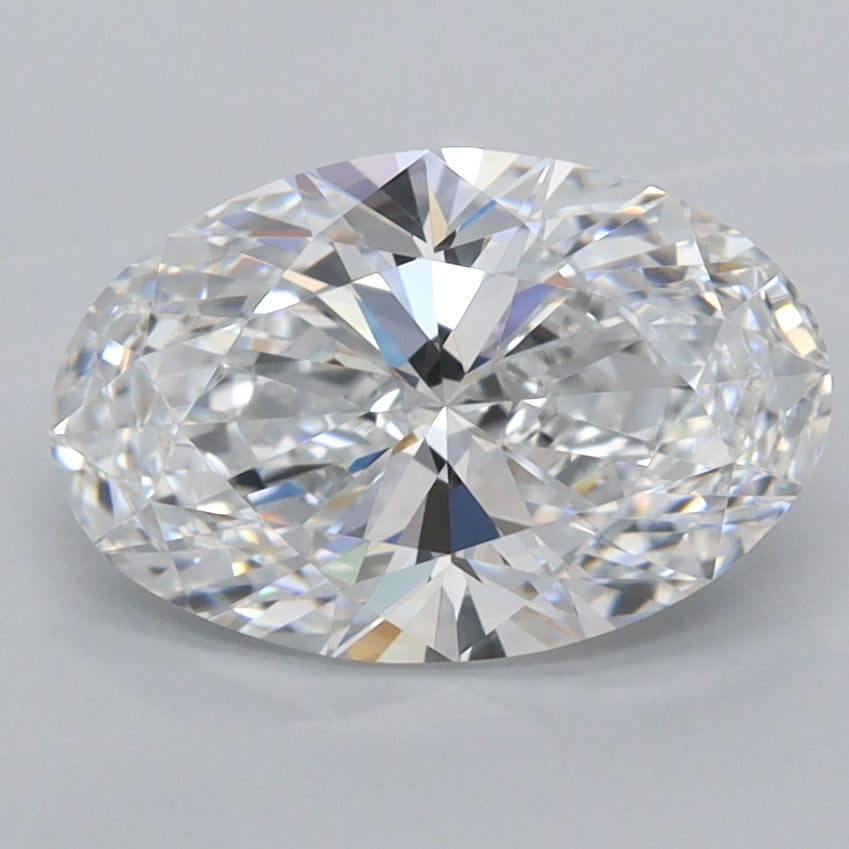 2.03 Carat Oval Shaped, Ideal Cut, D Color, IF Clarity, IGI Certified Lab Grown Diamond