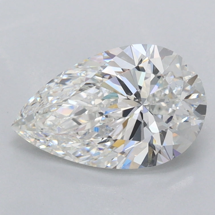 1.28 Carat Pear Shaped, Excellent Cut, E Color, VVS1 Clarity, IGI Certified Lab Grown Diamond