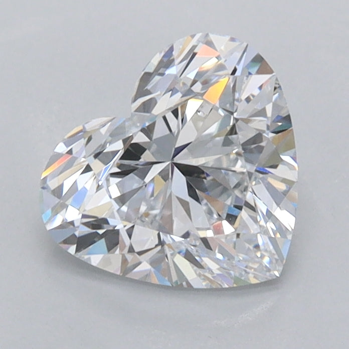 1.25 Carat Heart Shaped, Ideal Cut, D Color, VVS1 Clarity, IGI Certified Lab Grown Diamond