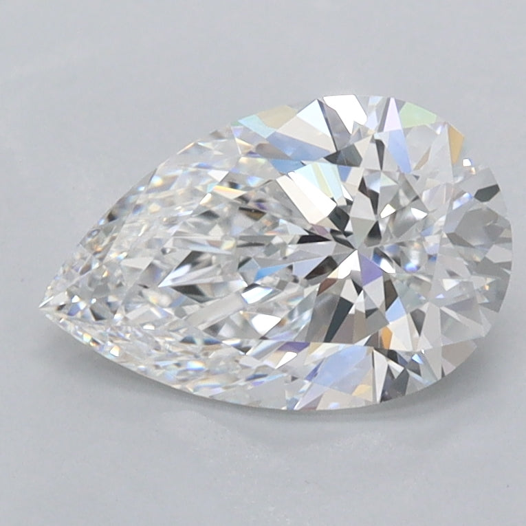 1.33 Carat Pear Shaped, Ideal Cut, D Color, VVS1 Clarity, IGI Certified Lab Grown Diamond