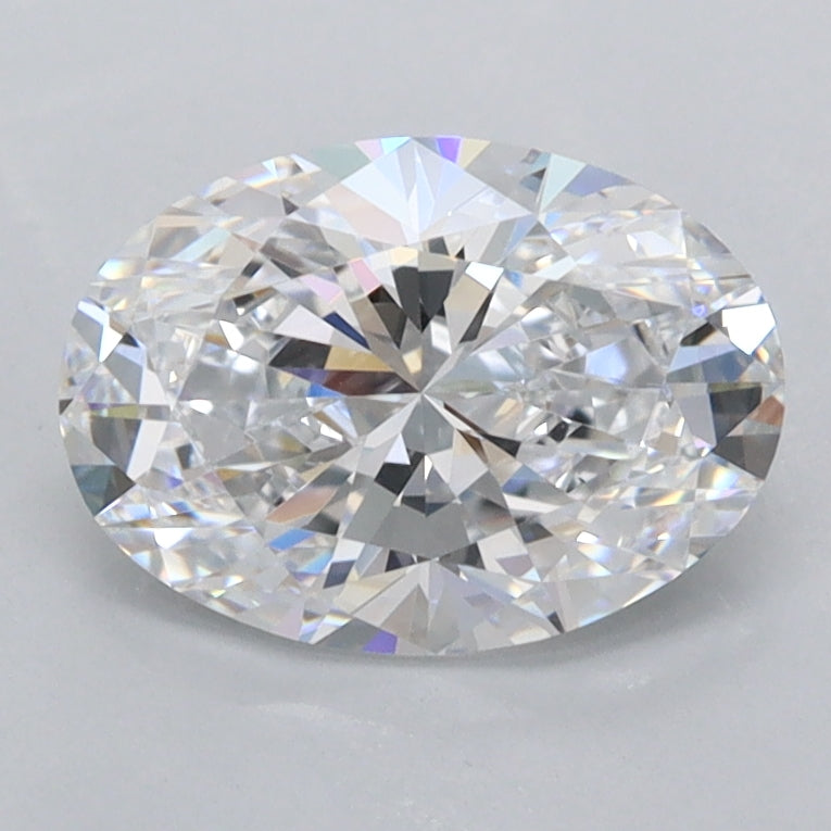 1.54 Carat Oval Shaped, Ideal Cut, D Color, VVS1 Clarity, IGI Certified Lab Grown Diamond