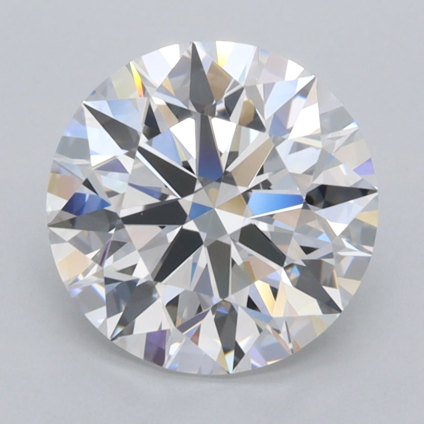 2.58 Carat Round Shaped, Ideal Cut, D Color, FL Clarity, IGI Certified Lab Grown Diamond