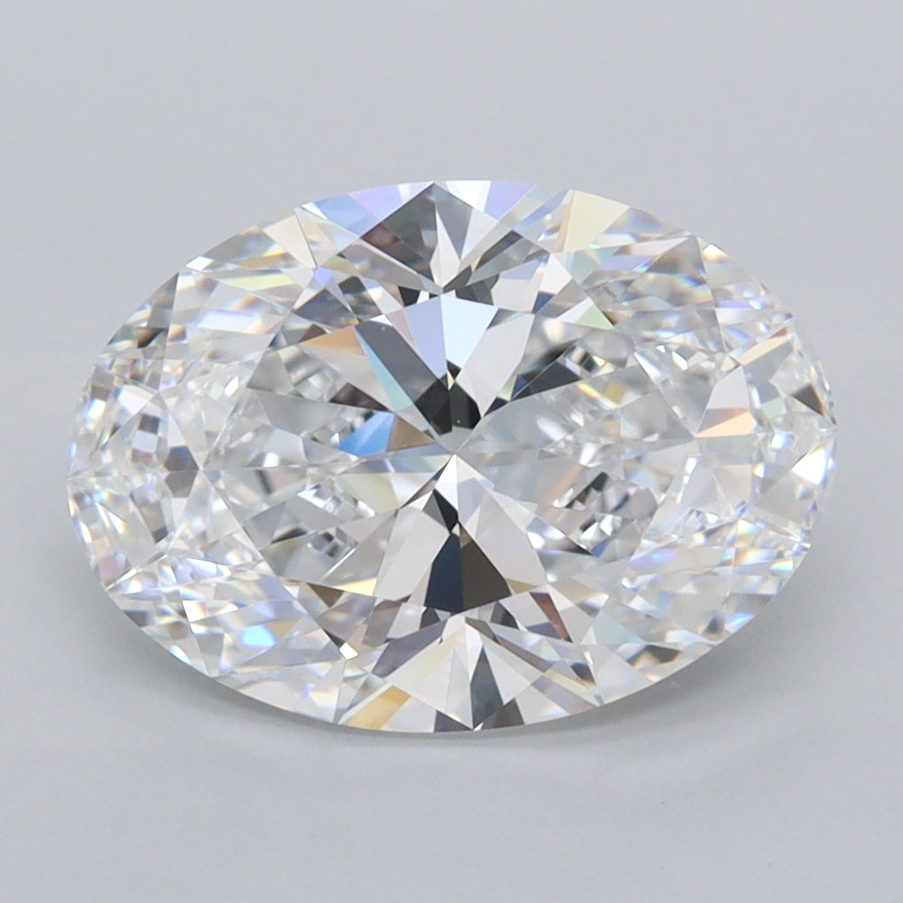 3.14 Carat Oval Shaped, Ideal Cut, D Color, VVS1 Clarity, IGI Certified Lab Grown Diamond