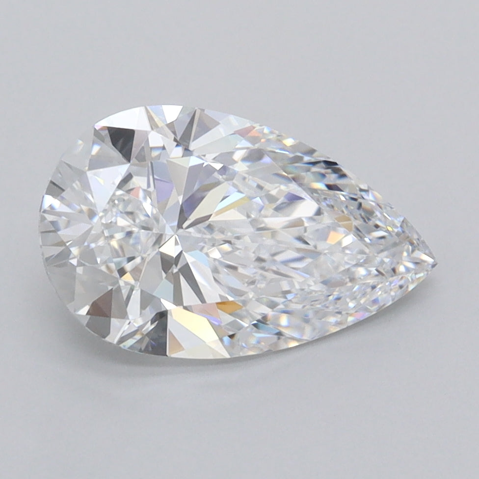 1.91 Carat Pear Shaped, Excellent Cut, D Color, FL Clarity, IGI Certified Lab Grown Diamond