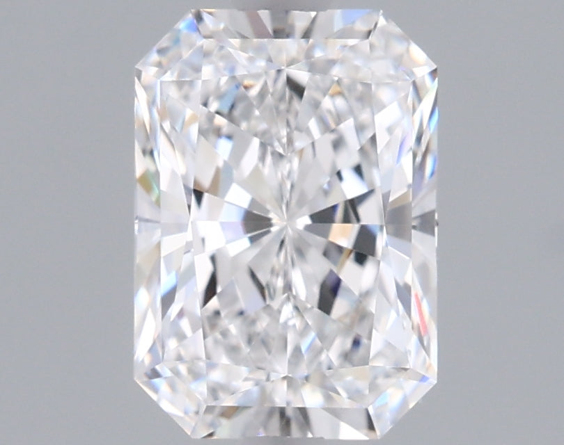 1.53 Carat Radiant Shaped, Ideal Cut, D Color, VVS2 Clarity, IGI Certified Lab Grown Diamond