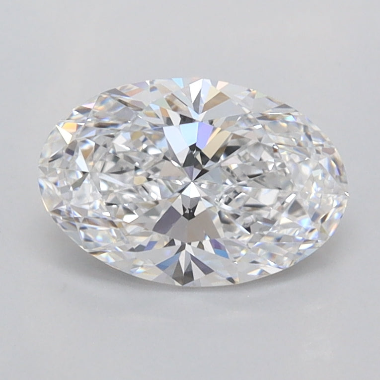 1.09 Carat Oval Shaped, Ideal Cut, D Color, FL Clarity, IGI Certified Lab Grown Diamond