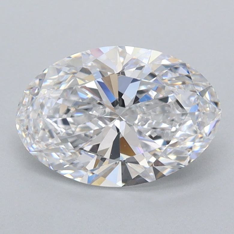 1.41 Carat Oval Shaped, Ideal Cut, D Color, FL Clarity, IGI Certified Lab Grown Diamond