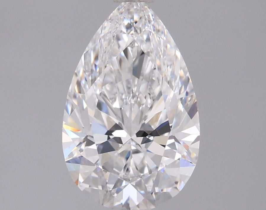 1.56 Carat Pear Shaped, Ideal Cut, D Color, VVS1 Clarity, IGI Certified Lab Grown Diamond