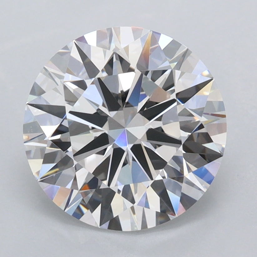 2.50 Carat Round Shaped, Very Good Cut, D Color, IF Clarity, IGI Certified Lab Grown Diamond