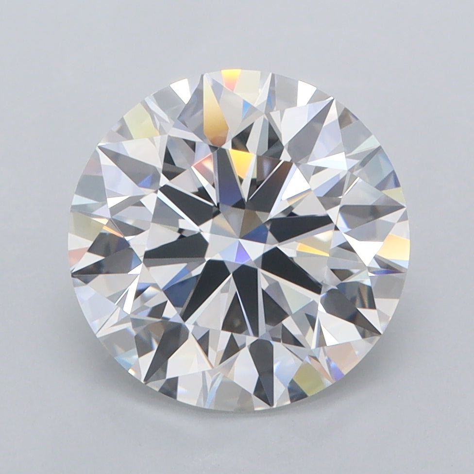 3.24 Carat Round Shaped, Ideal Cut, D Color, FL Clarity, IGI Certified Lab Grown Diamond