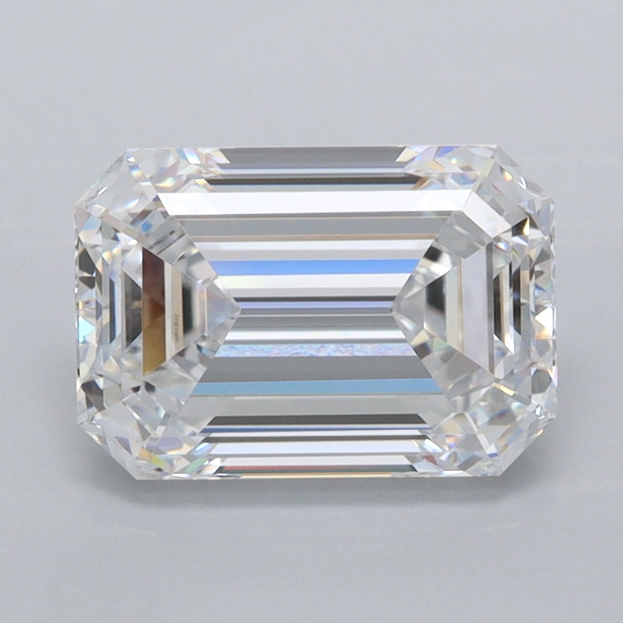2.45 Carat Emerald Shaped, Ideal Cut, D Color, FL Clarity, IGI Certified Lab Grown Diamond
