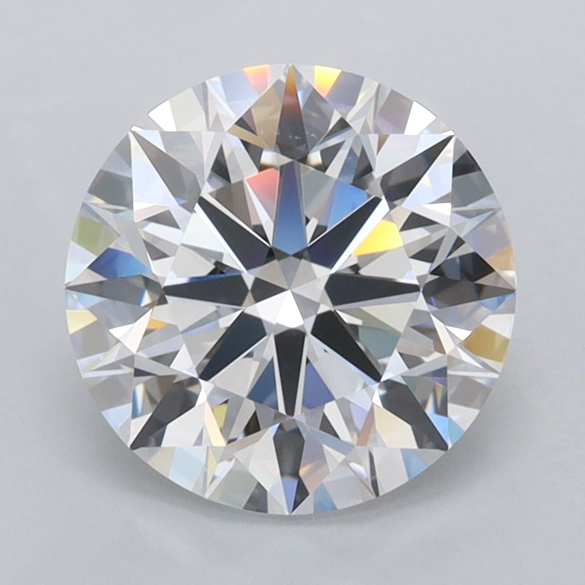 2.42 Carat Round Shaped, Ideal Cut, D Color, FL Clarity, IGI Certified Lab Grown Diamond