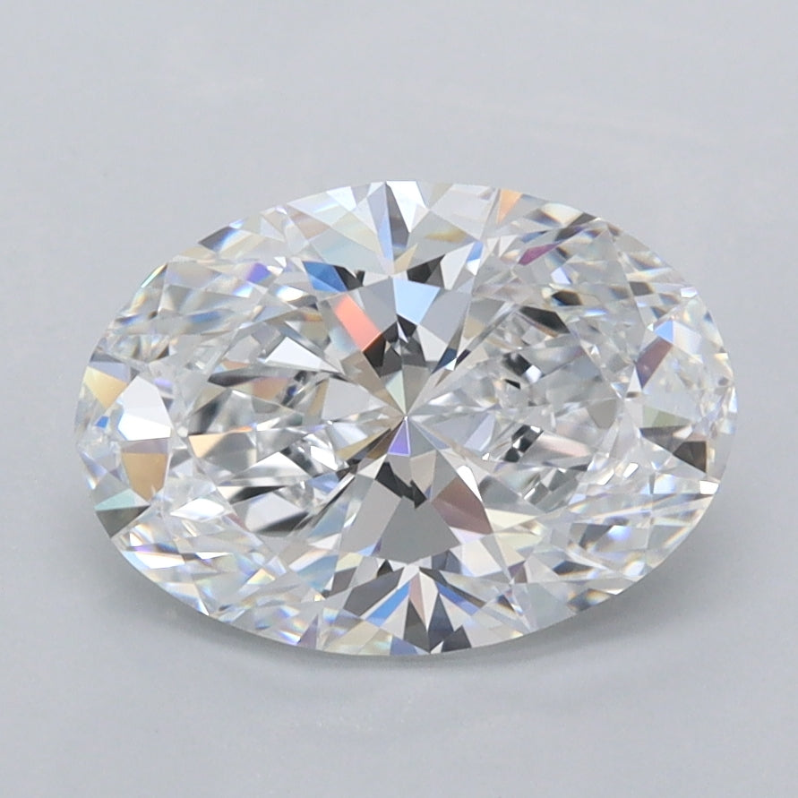 1.85 Carat Oval Shaped, Ideal Cut, D Color, FL Clarity, IGI Certified Lab Grown Diamond