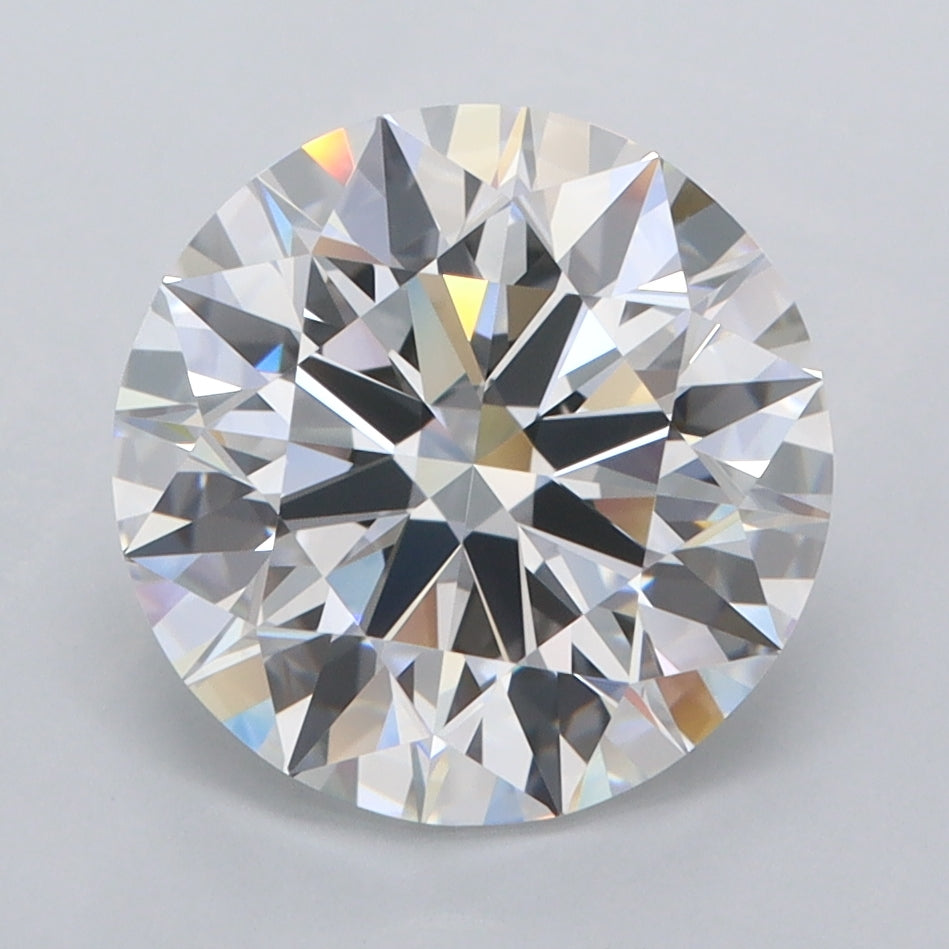 3.48 Carat Round Shaped, Ideal Cut, D Color, FL Clarity, IGI Certified Lab Grown Diamond