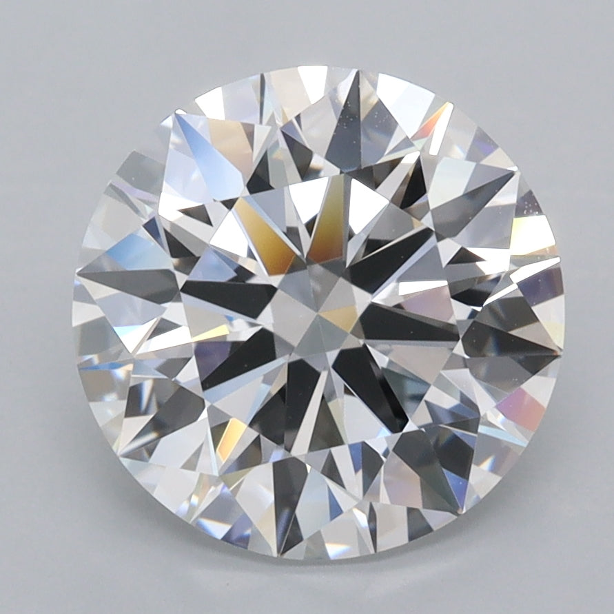 3.41 Carat Round Shaped, Ideal Cut, D Color, FL Clarity, IGI Certified Lab Grown Diamond