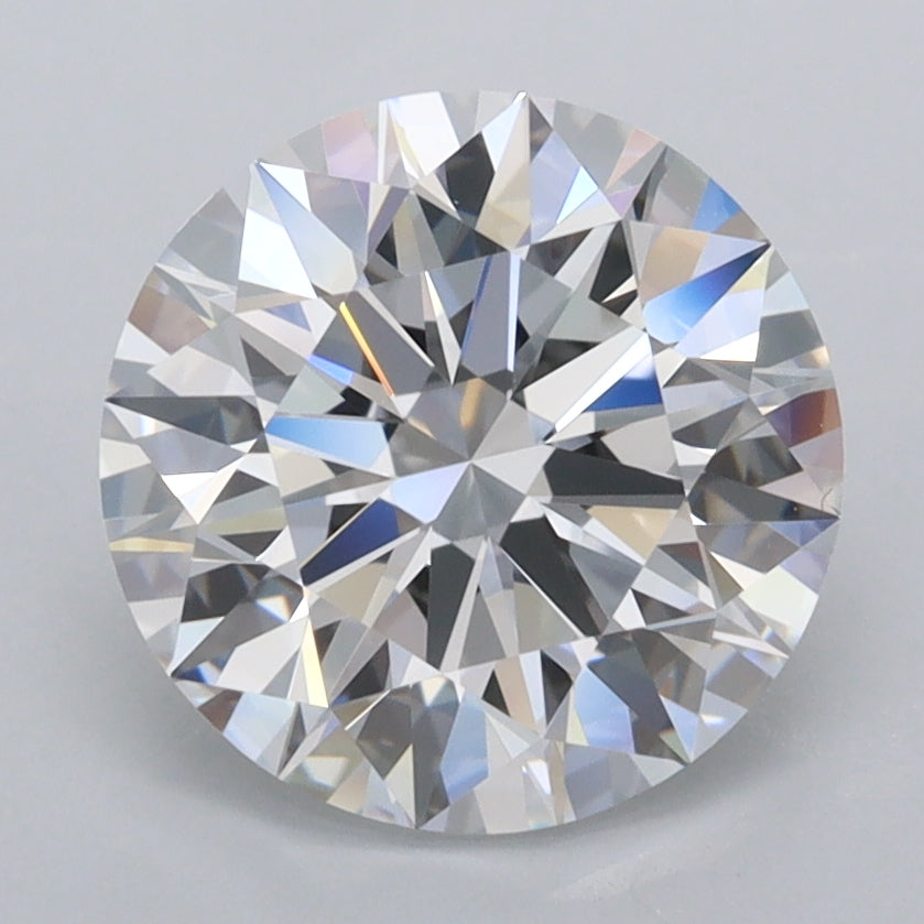 2.87 Carat Round Shaped, Ideal Cut, D Color, FL Clarity, IGI Certified Lab Grown Diamond