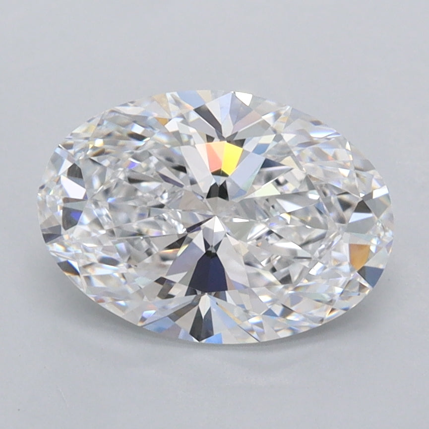 1.84 Carat Oval Shaped, Ideal Cut, D Color, FL Clarity, IGI Certified Lab Grown Diamond