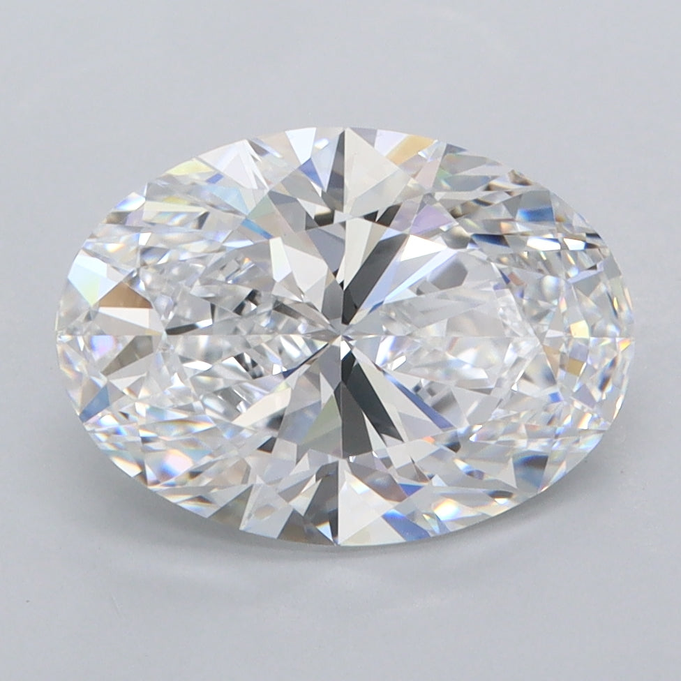 2.94 Carat Oval Shaped, Ideal Cut, D Color, FL Clarity, IGI Certified Lab Grown Diamond