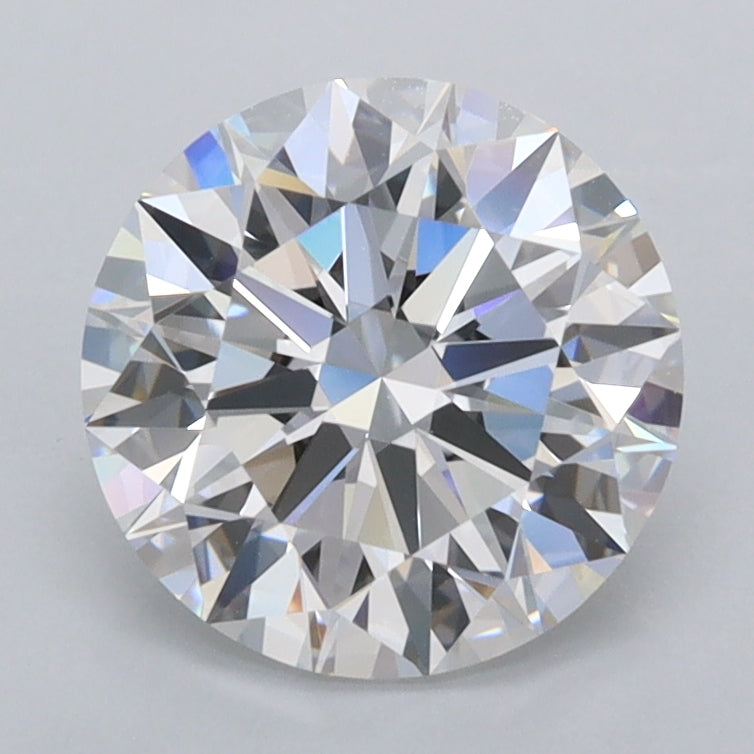 2.09 Carat Round Shaped, Ideal Cut, D Color, FL Clarity, IGI Certified Lab Grown Diamond