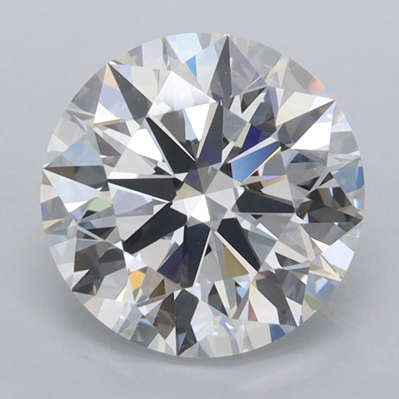 2.55 Carat Round Shaped, Ideal Cut, D Color, FL Clarity, IGI Certified Lab Grown Diamond