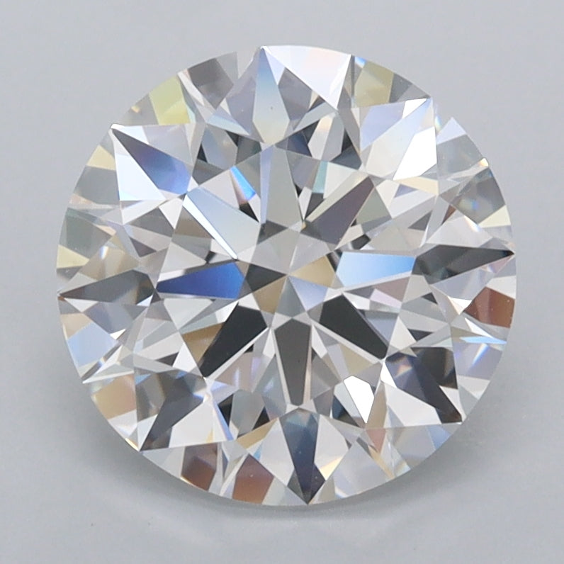 2.57 Carat Round Shaped, Ideal Cut, D Color, FL Clarity, IGI Certified Lab Grown Diamond