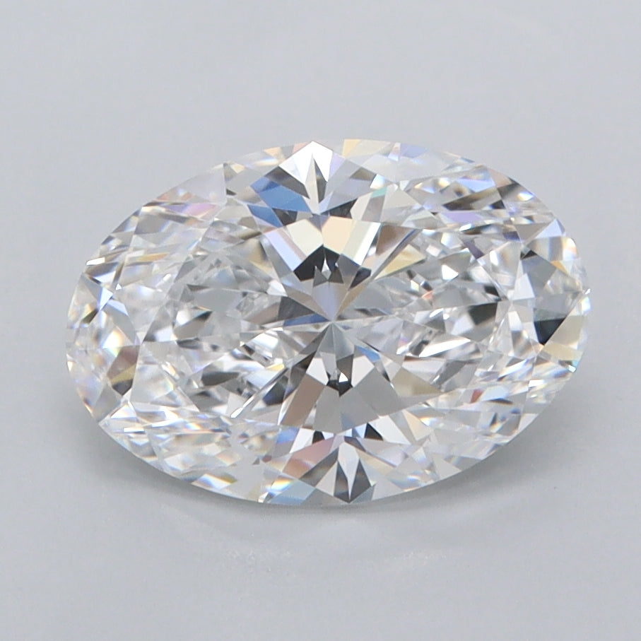 1.97 Carat Oval Shaped, Ideal Cut, D Color, FL Clarity, IGI Certified Lab Grown Diamond