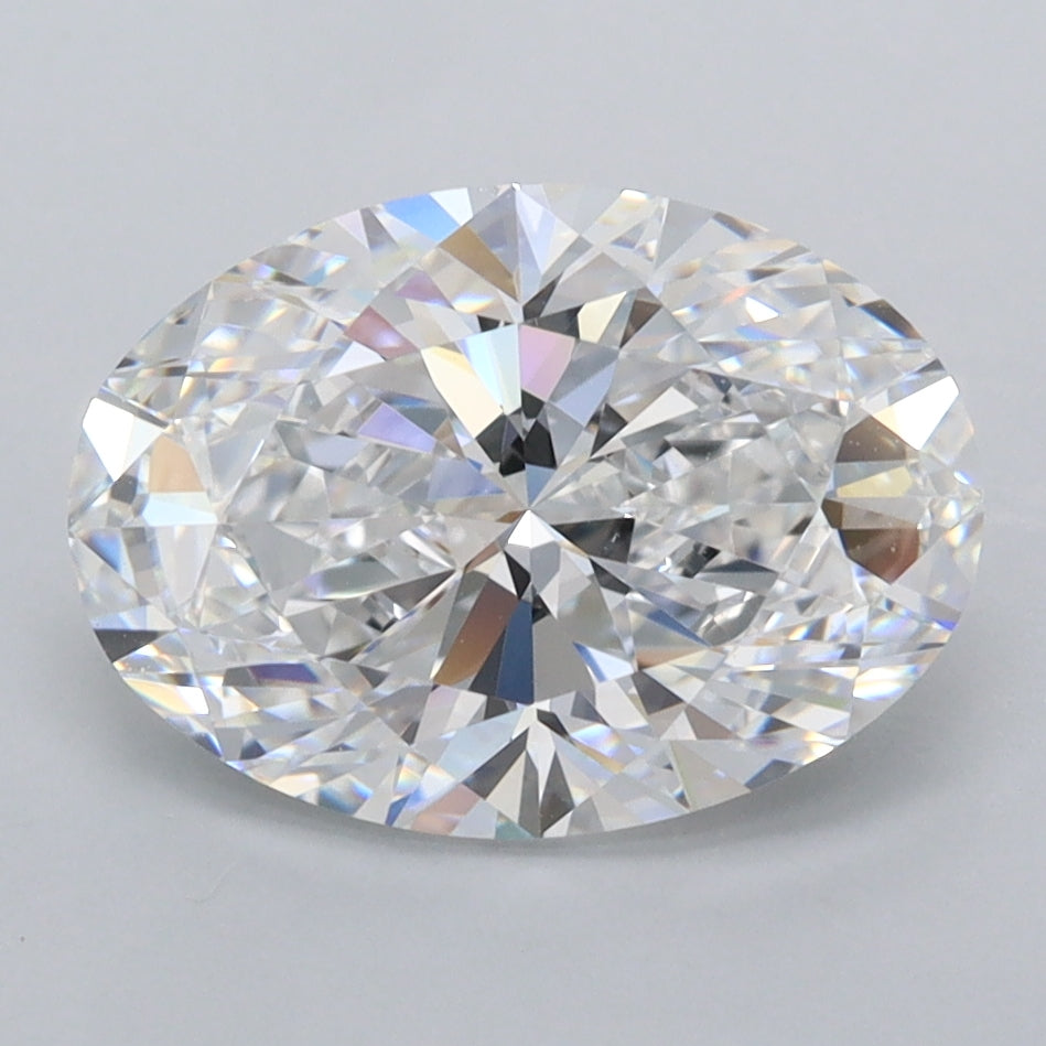 2.97 Carat Oval Shaped, Ideal Cut, D Color, FL Clarity, IGI Certified Lab Grown Diamond